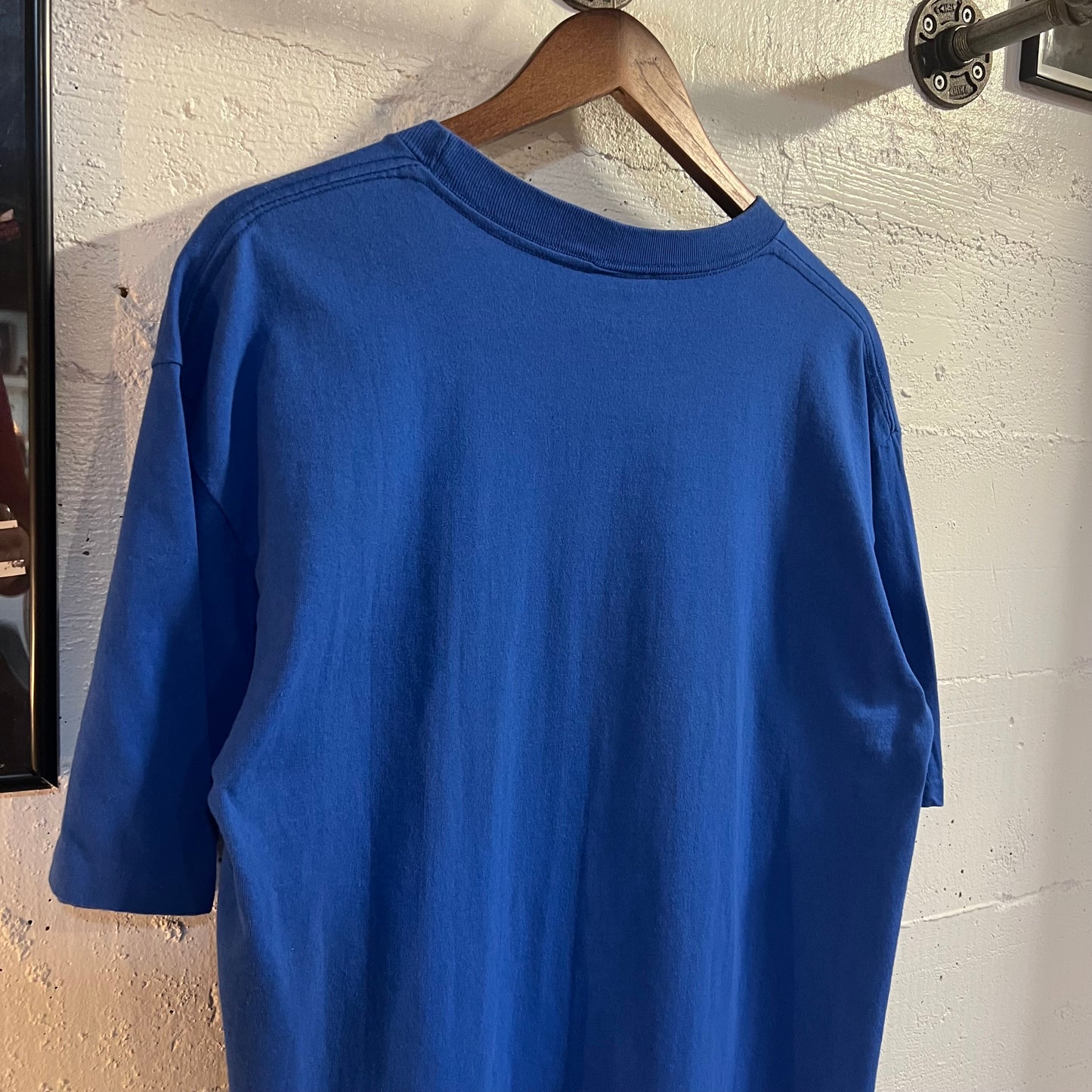 Vintage 1994 NFLP Seattle Seahawks ‘Blood, Sweat & Turf’ Single Stitch T-Shirt - Size Large - Made In USA - Blue/White