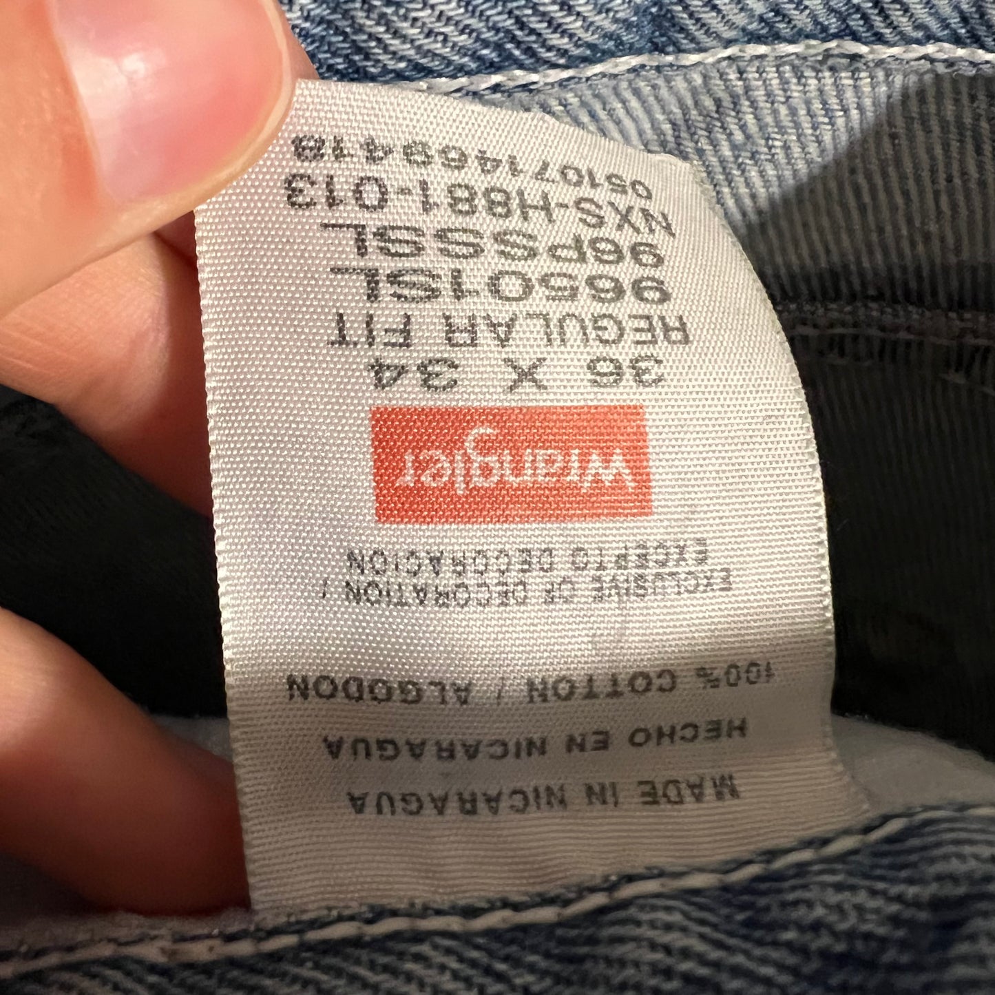 Vintage 2000's Wrangler Light Wash Distressed Straight Leg Denim Jeans - Size 36" x 32" - Light Wash Denim