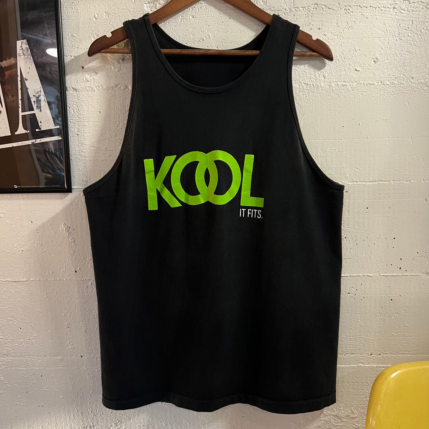 Vintage 90’s Faded KOOL Cigarettes ‘It Fits.’ Tank Top - Size Large - Black/Green/White