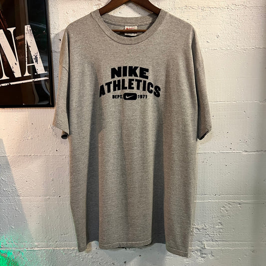Vintage 90’s Nike Athletics T-Shirt - Size XL - Dark Heather Grey