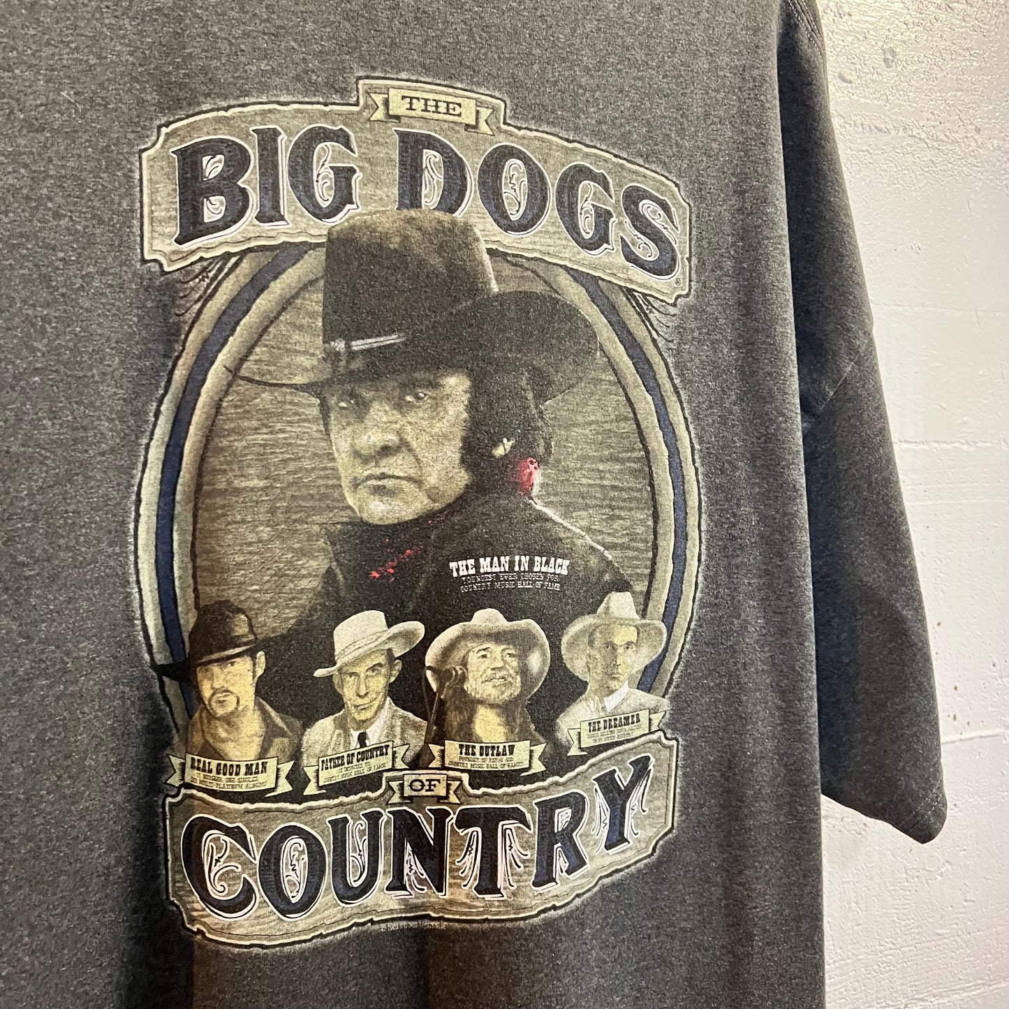 Vintage 2003 Big Dogs ‘The Big Dogs Of Country’ John Wayne T-Shirt - Size 3XL - Dark Grey