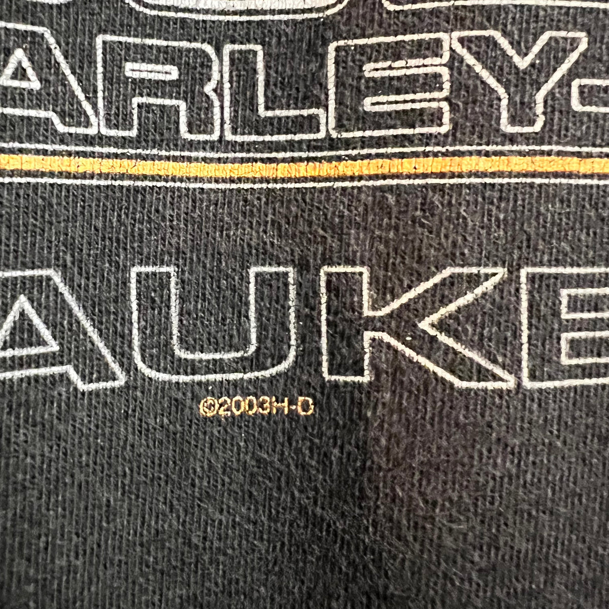 Vintage 2003 Harley Davidson Milwaukee, Wisconsin Graphic Long Sleeve T-Shirt - Size Large - Made In USA - Black/Multi