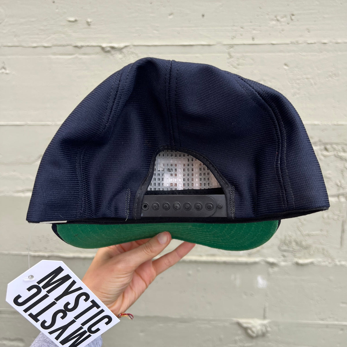 Vintage 1980's New Era Embroidered DEA Snapback Hat - O/S - Made In USA - Navy White