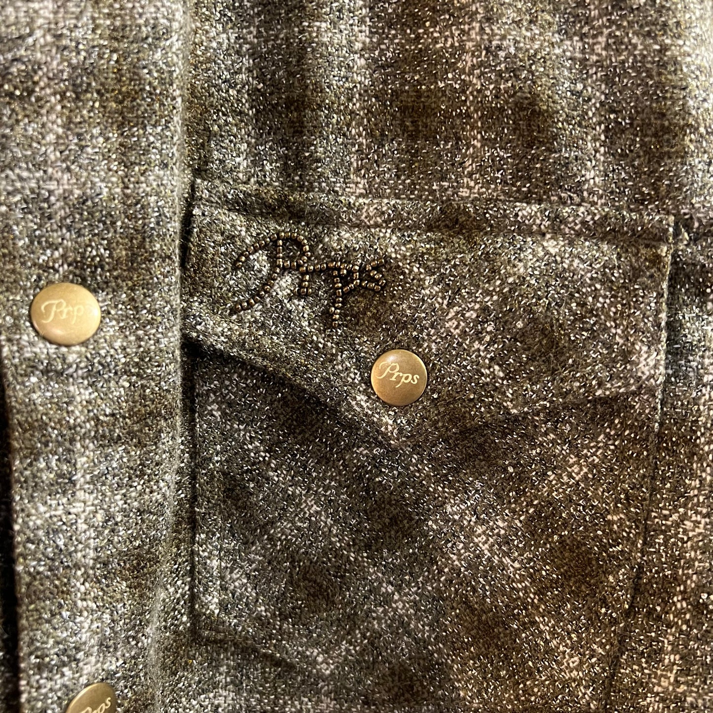 *New* Prps Blend Western Snap Long Sleeve Shirt - Size Medium - Olive
