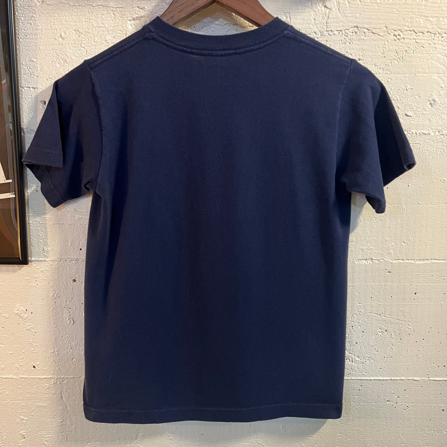 Vintage 90's Adidas Three Stripes Graphic Baby Tee - Size Small - Made In USA -Navy/Red