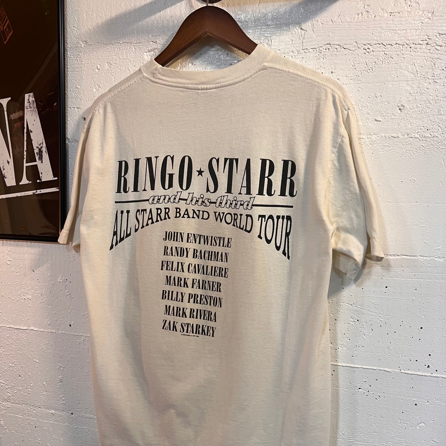 Vintage 90's Ringo Starr 3rd All-Starr Band  Tour T-Shirt - Size Large - White