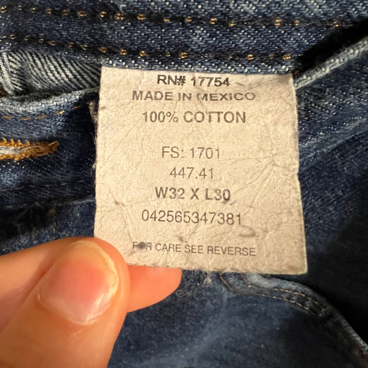 Vintage 90’s Key Double Knee Carpenter Denim Jeans - Size 32x30 - Dark Wash