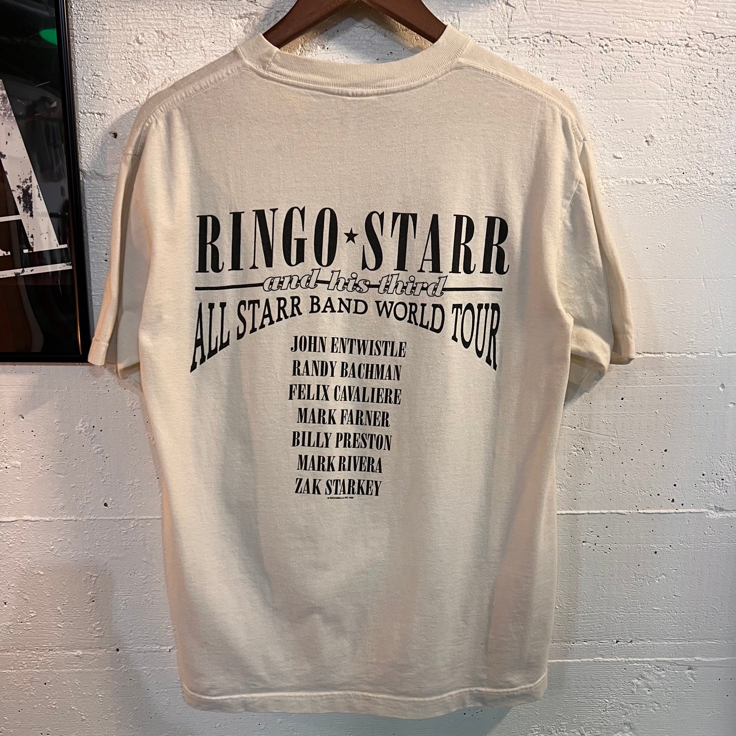 Vintage 90's Ringo Starr 3rd All-Starr Band  Tour T-Shirt - Size Large - White