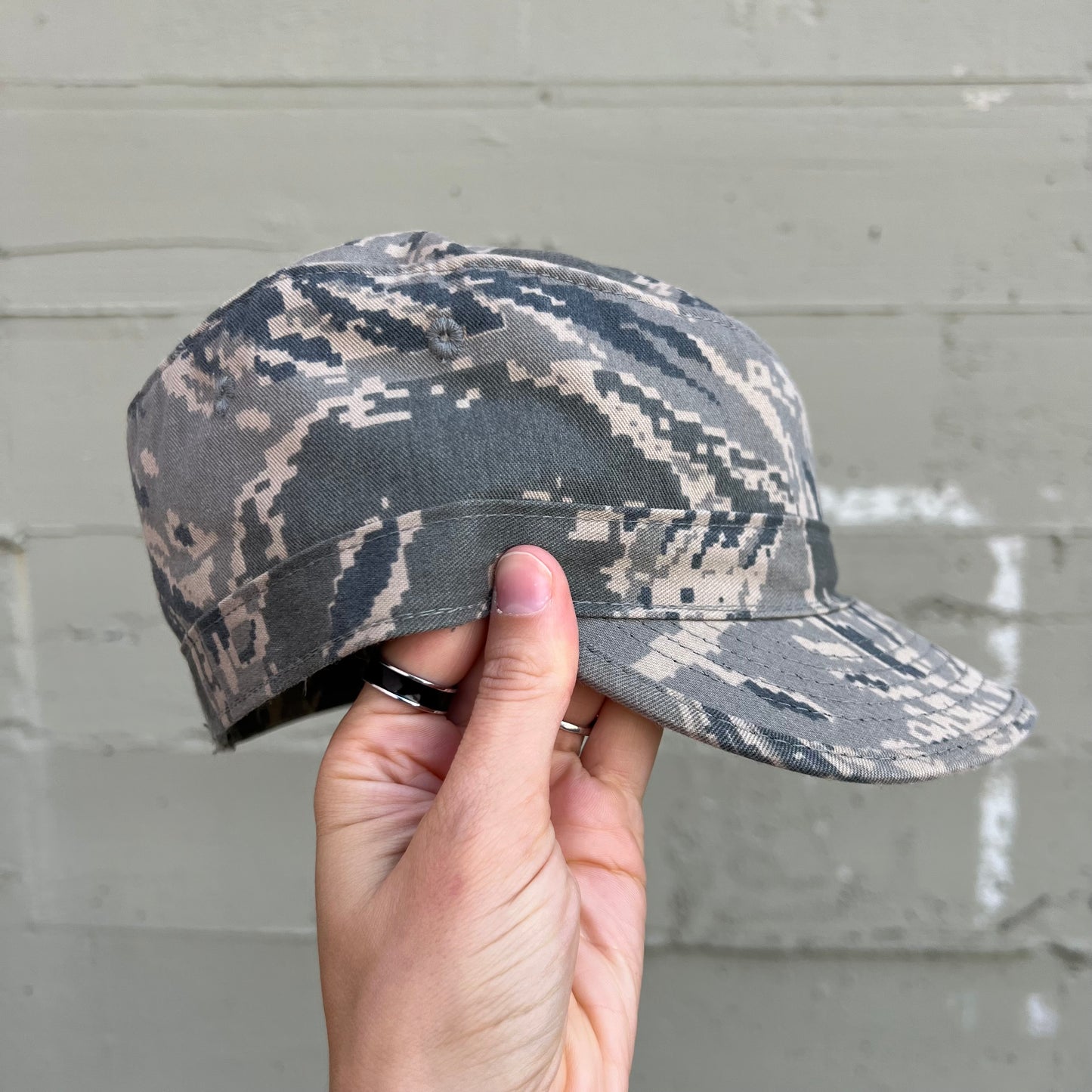 Vintage 2000's U.S. Military Digital Desert Camouflage Utility Cap - Size 7-3/8" - Made In USA - SPM1C1-08-D-1004