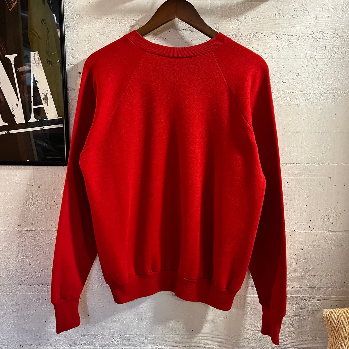 Vintage 80’s Healthknit Princeton Tigers Raglan Sleeve Crewneck Sweatshirt - Size XL - Made In USA - Red/Black/White