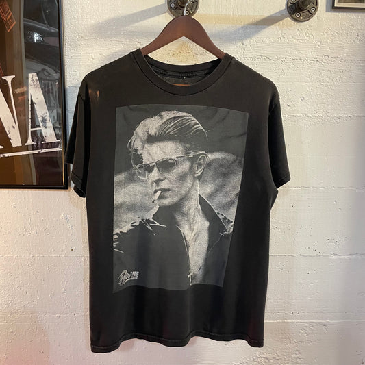 Vintage David Bowie Picture T-Shirt - Size Small - Black/White