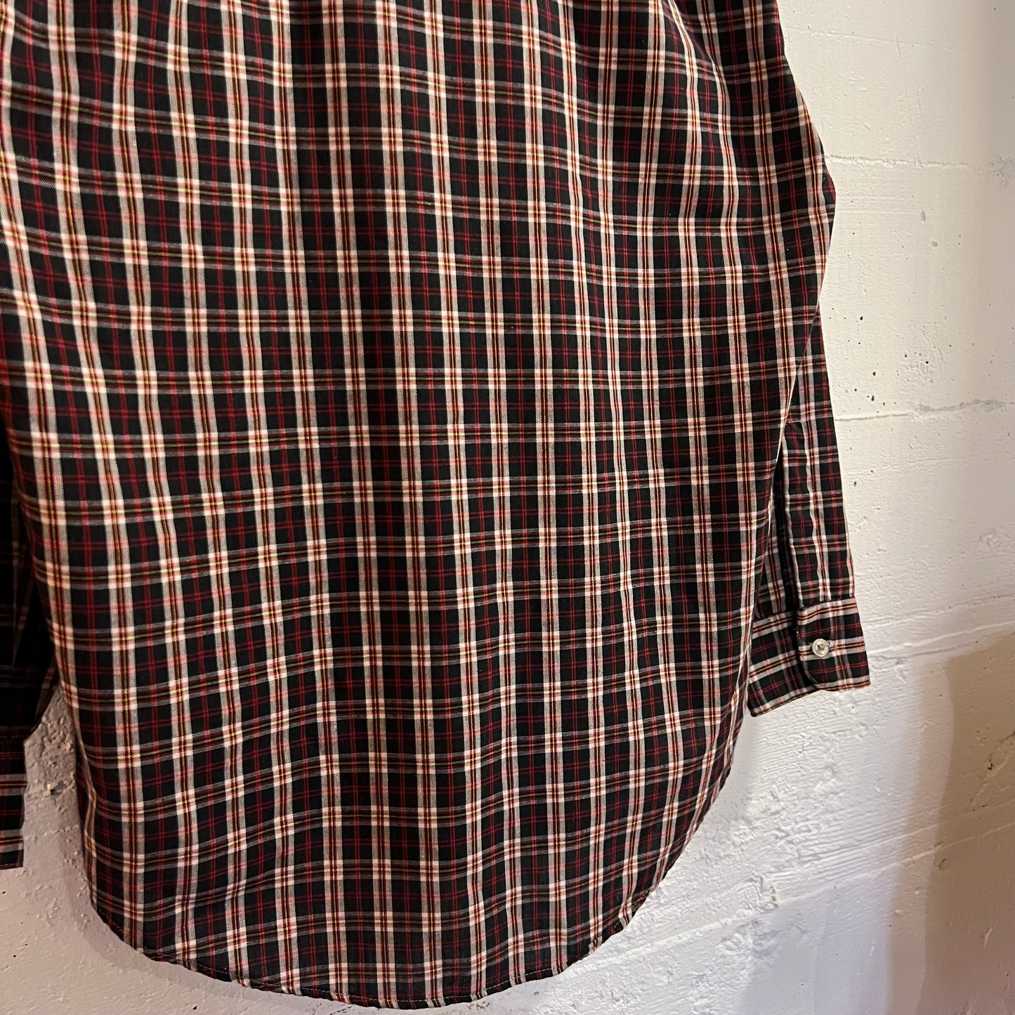 True Vintage 1970's JCPenney's Big Mac Plaid Button Up Flannel Shirt - Size Medium - Made In USA - Red/Navy/White