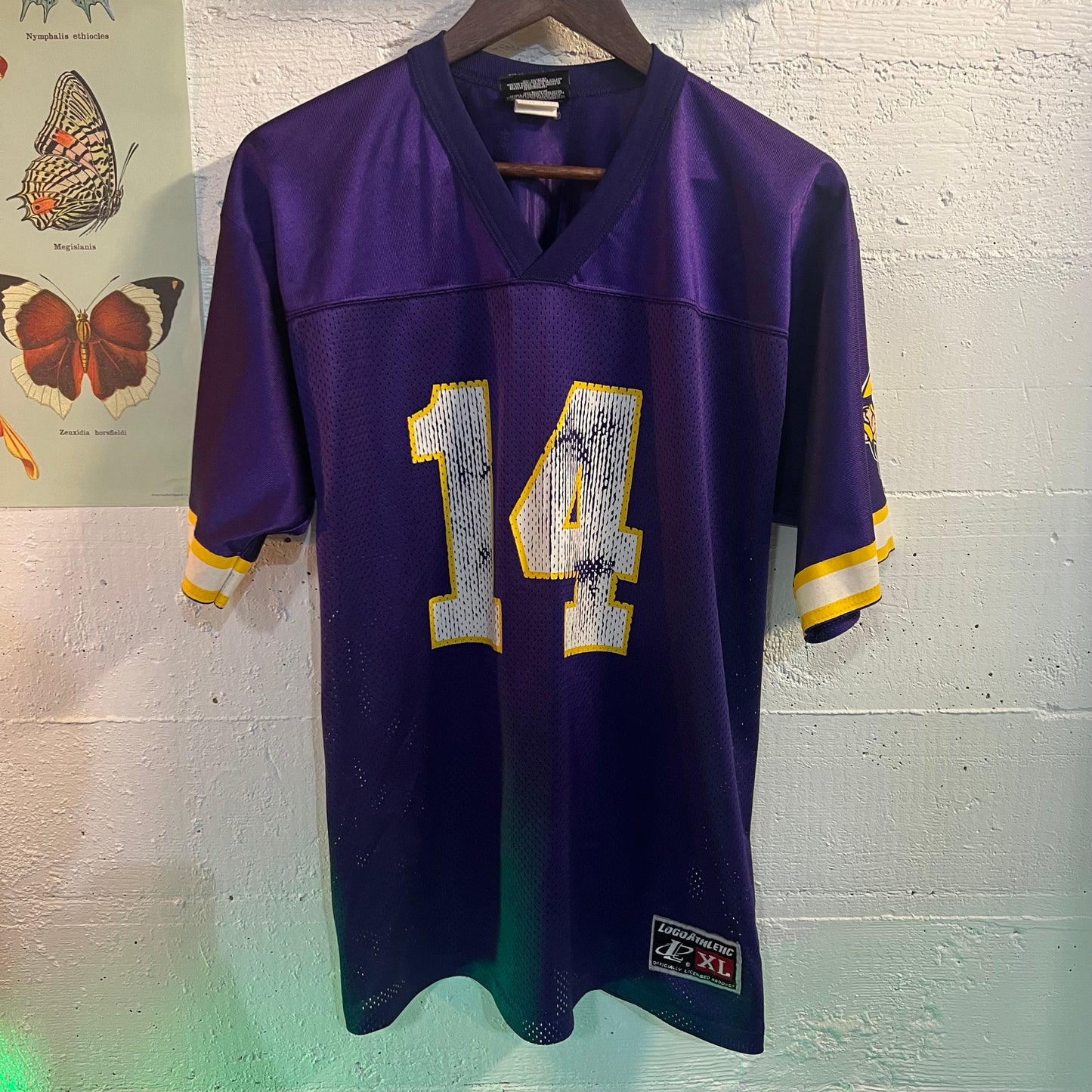 Vintage Minnesota Vikings Logo Athletic Mesh Football Jersey - Size XL - Made In USA