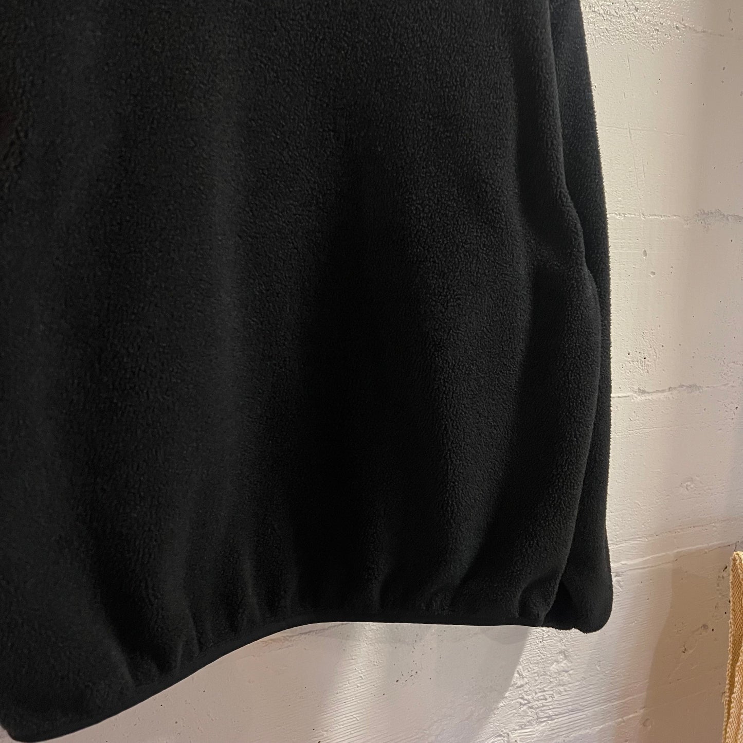 Vintage 80’s Woolrich Quarter Buttoned Fleece Pullover Jacket - Size Medium - Made In USA - Black/Red