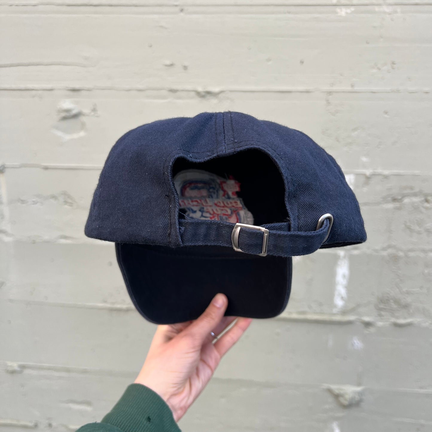 Vintage 90's Bud Light Pro Bull Riding Embroidered 6-Panel Adjustable Strapback Dad Hat - O/S - Navy/Red
