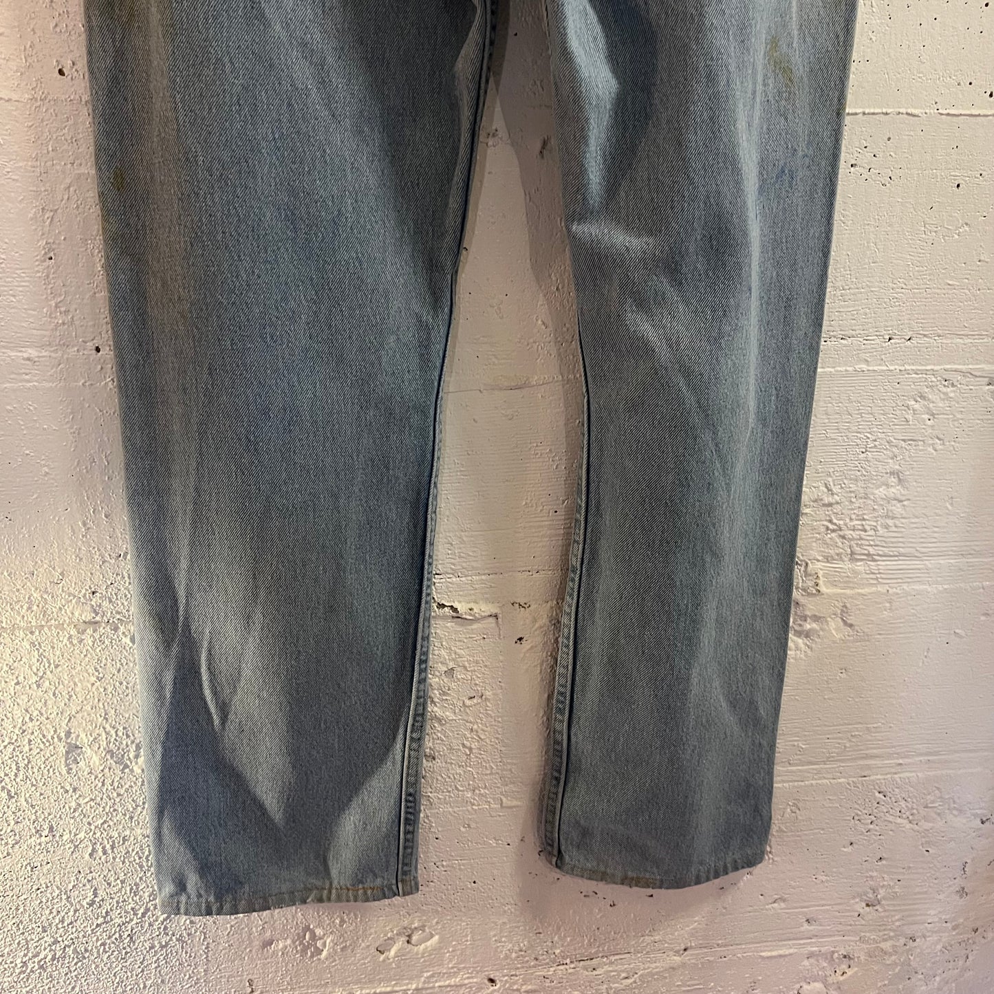 Vintage 2000's Wrangler Light Wash Distressed Straight Leg Denim Jeans - Size 36" x 32" - Light Wash Denim