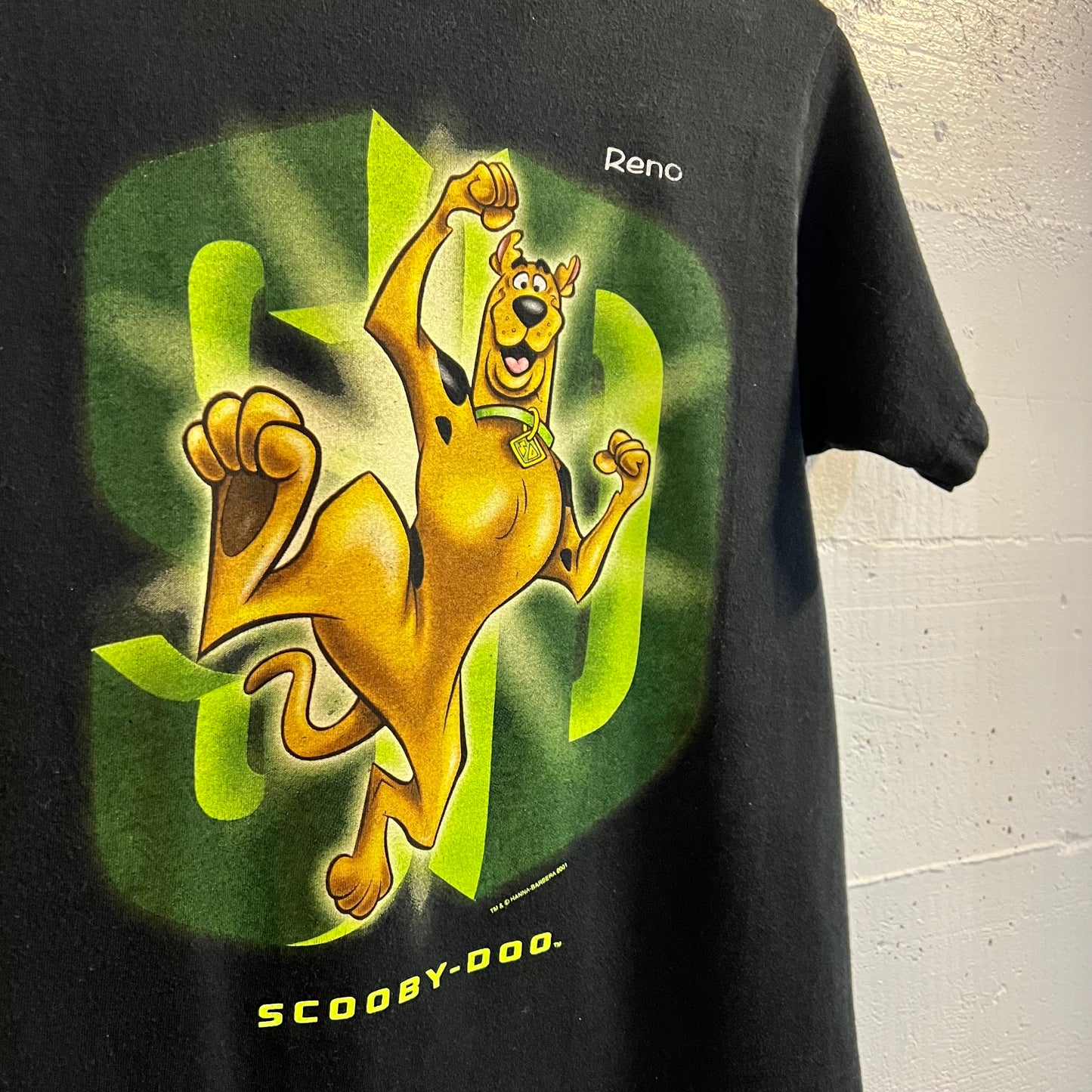 Vintage 2001 Scooby Doo Hannah Barbera T-Shirt - Size Small - Black/Green