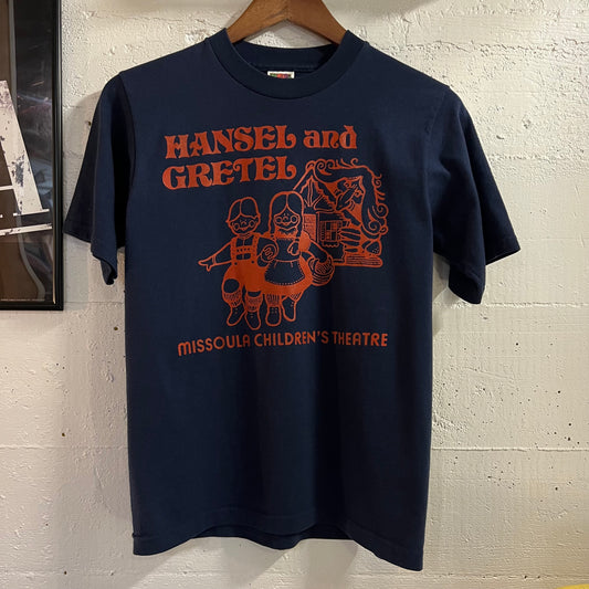Vintage 90's Hansel & Gretel Missoula Children's Theater Baby Tee - Size Youth Large - Navy