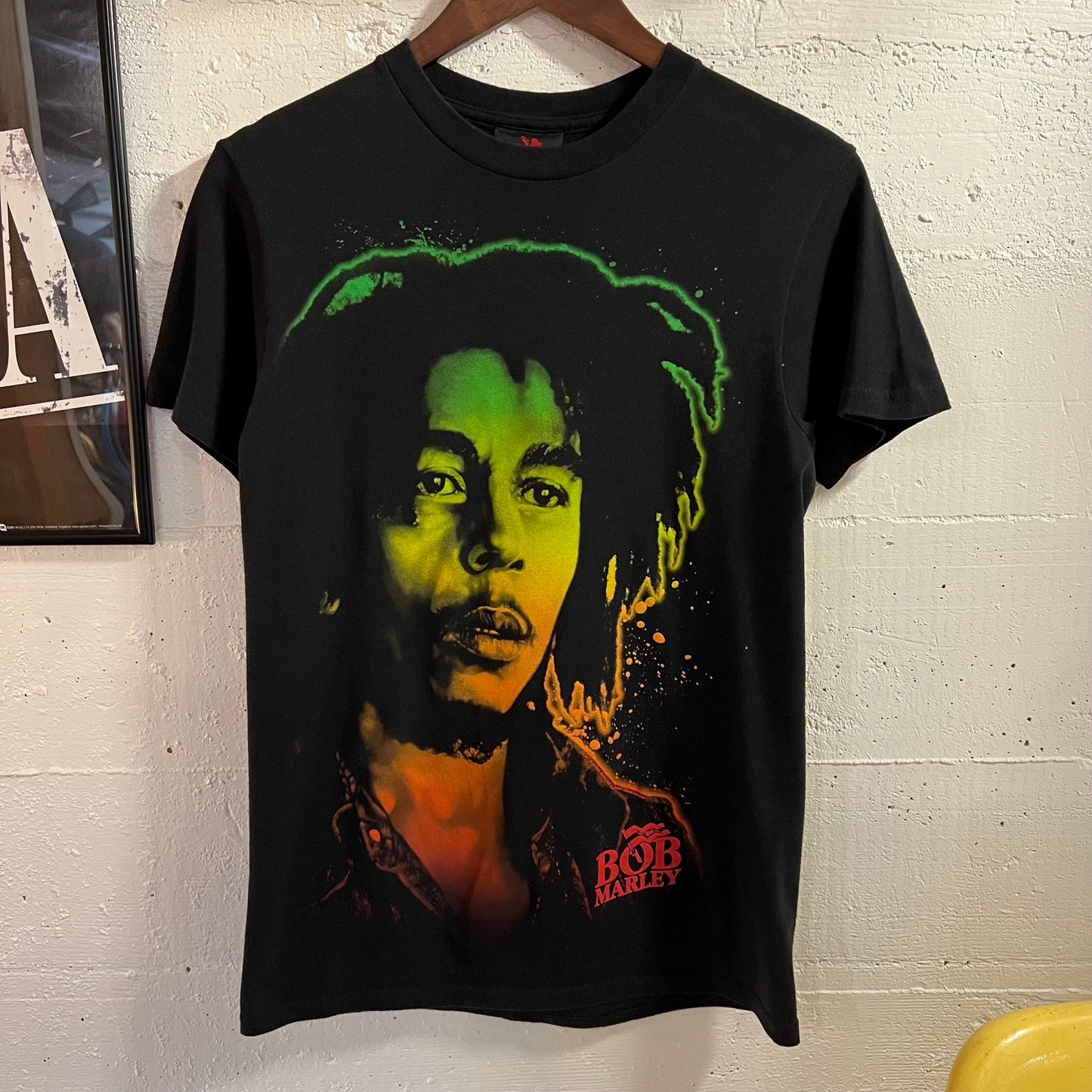 Vintage 90’s Zion Rootswear Bob Marley Large Graphic Baby T-Shirt - Size Small - Made In USA - Black/Multi/Reggae