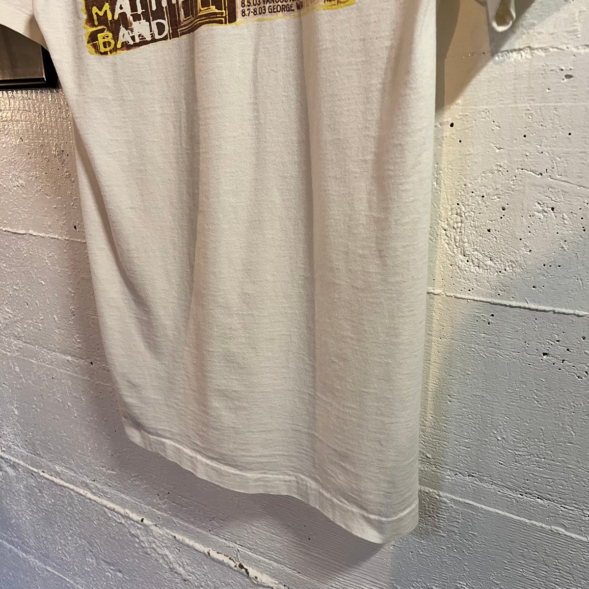 Vintage 2003 Dave Matthew’s Band Single Stitch Tour T-Shirt - Size Small - Made In USA - White/Multi
