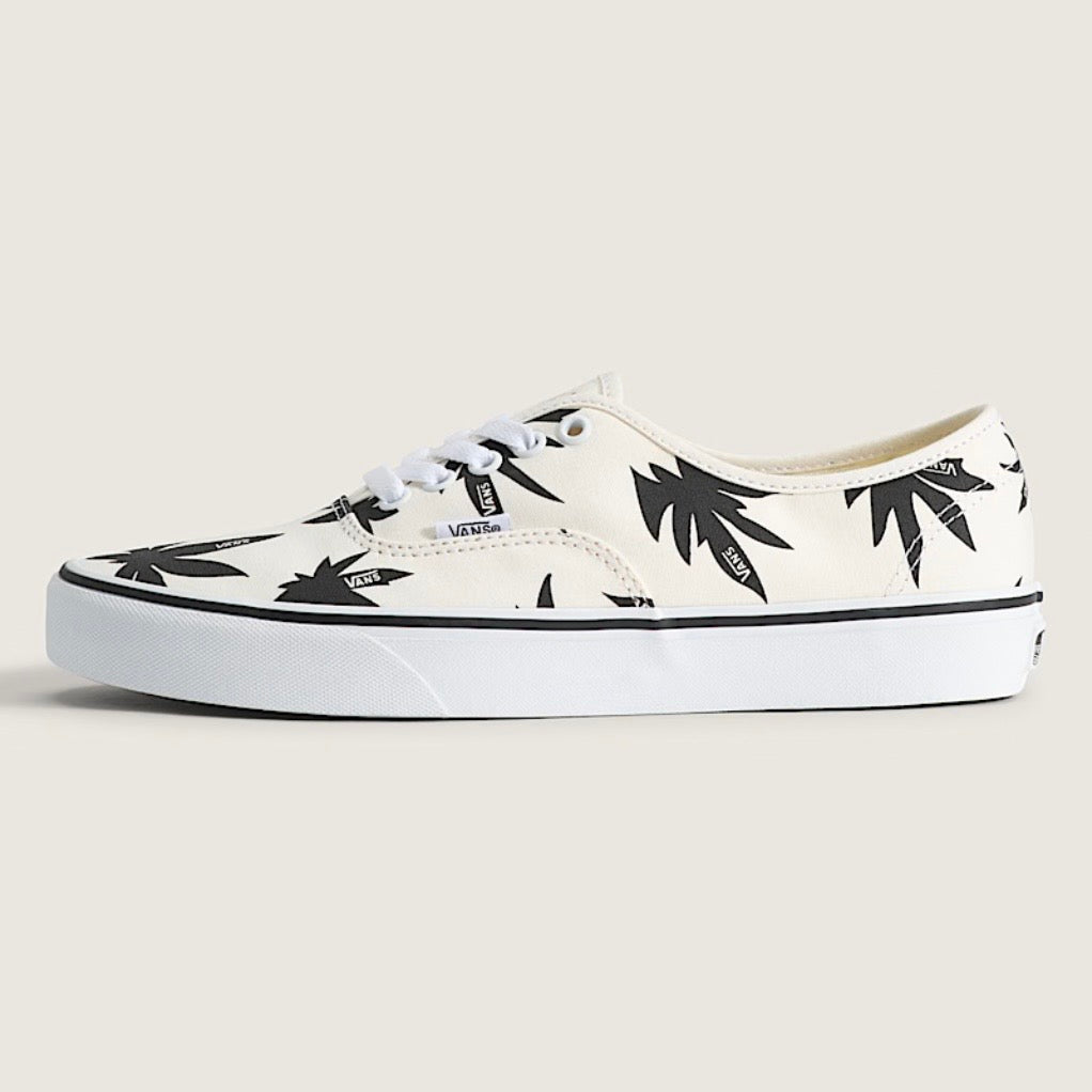 *New* Vans Authentic Archive Print Canvas Shoe - Size 9.5M/11W - Marshmallow/Black - VN000Z75KIG