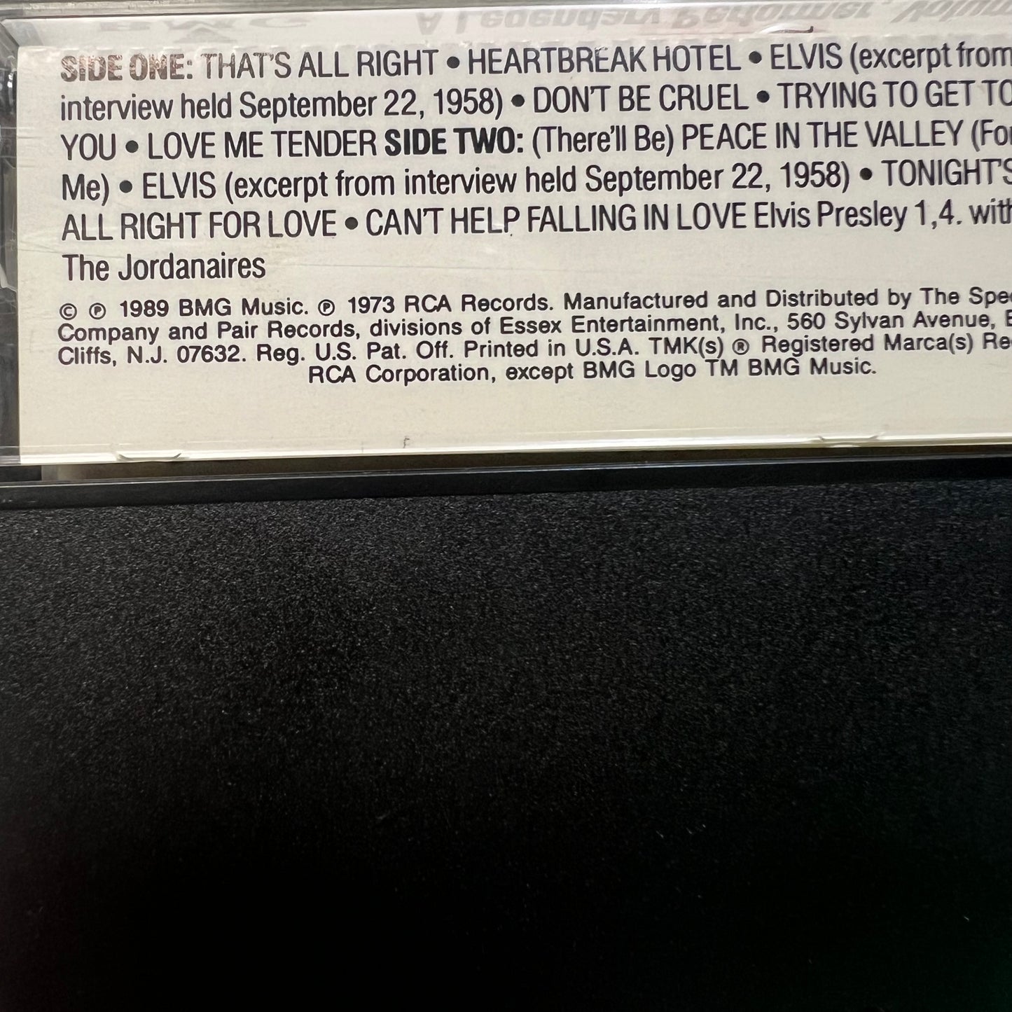 Vintage 1989 Elvis Vol 1. 'A Legendary Performer' Cassette Tape