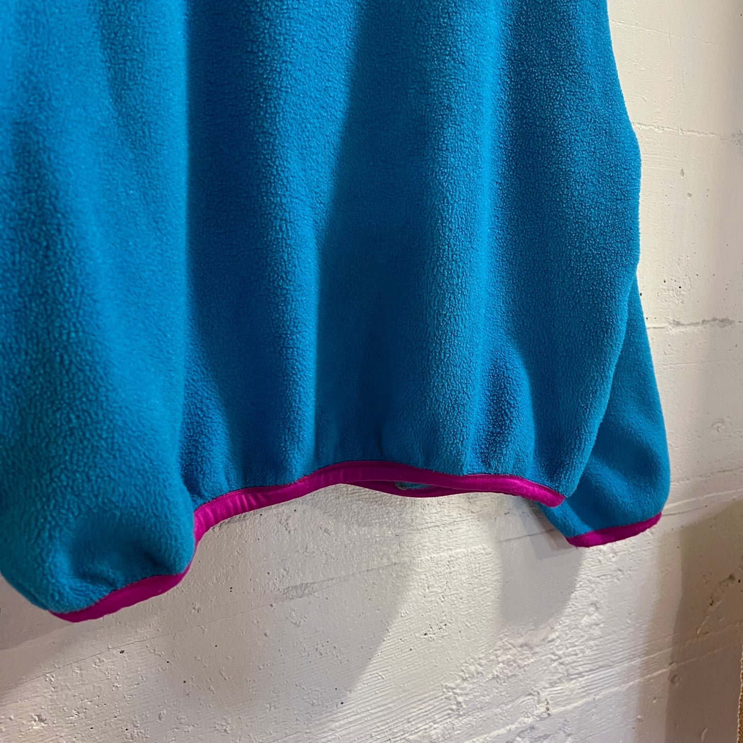 Vintage 80’s Sylvan Peak Ent. 1/4 Zip Fleece Pull Over Jacket - Size Medium - Made In USA - Blue/Black/Pink/Multi