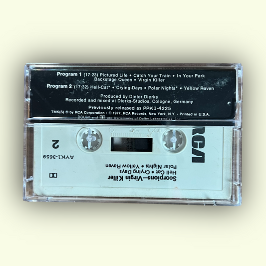 Vintage 1977 Scorpions ‘Virgin Killer’ Cassette Tape