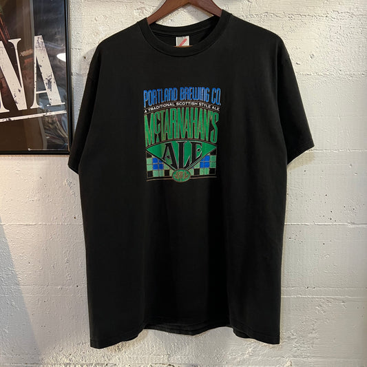 Vintage 90’s Portland Brewing Co. ‘McTarnahan’s Ale’ Graphic T-Shirt - Size XL - Made In USA - Black/Green/Blue/White