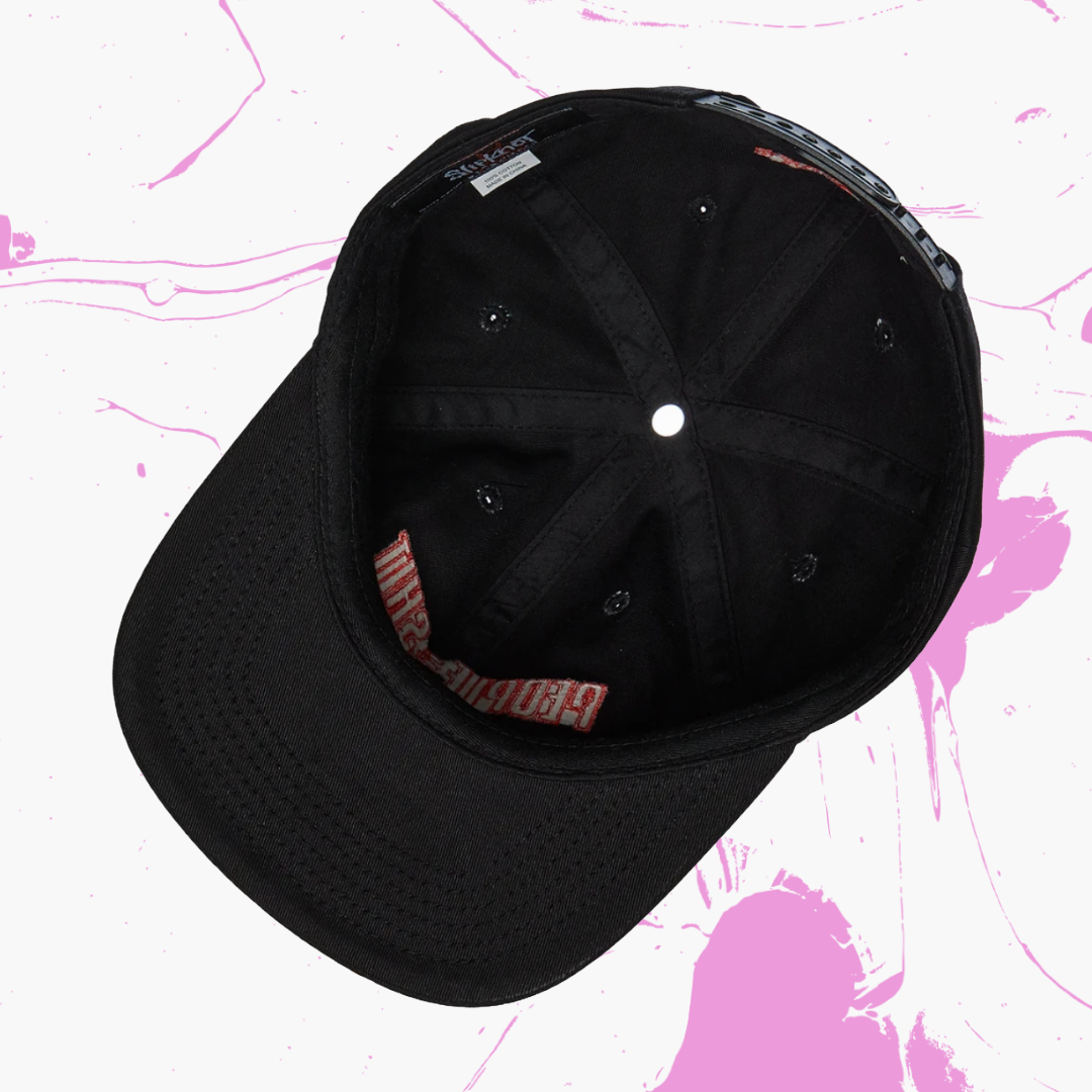 *New* Pleasures x Slipknot 'People' Embroidered Snapback Hat - O/S - Black/Red