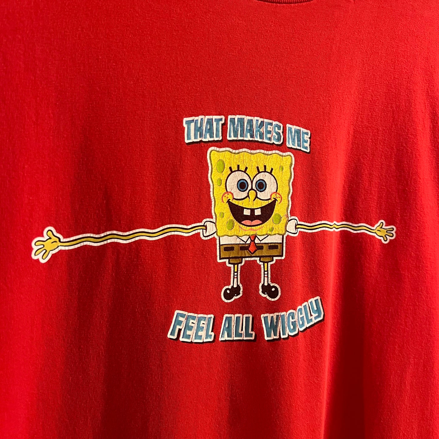 Vintage 2002 SpongeBob SquarePants Graphic T-Shirt - Size Large - Red