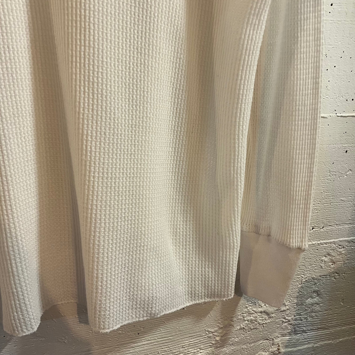 Vintage 80’s Winter Warm-Ups By Big Yank Waffle Knit Long Sleeve Thermal Shirt - Size XL - White