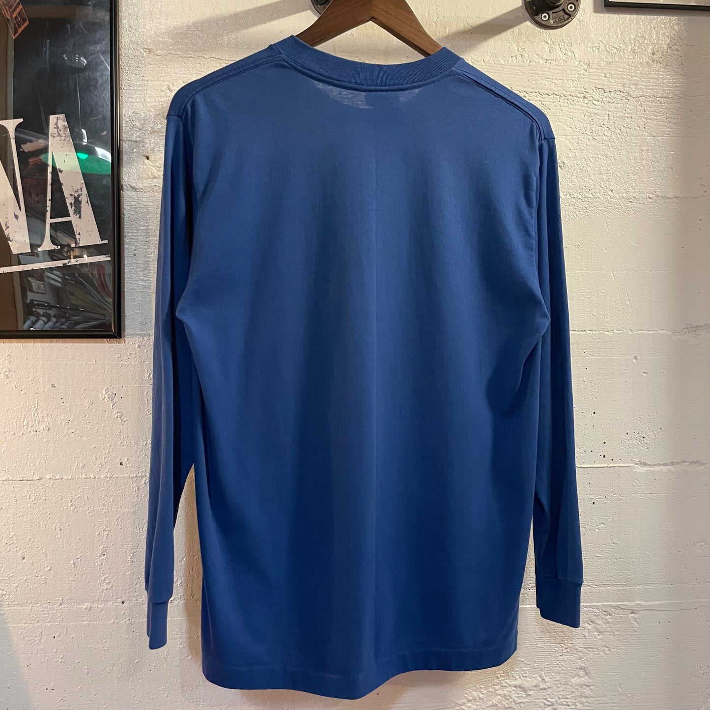 Vintage 1980's Alpine Vineyards Distressed Graphic Single Stitch Long Sleeve T-Shirt - Size Large - Made In USA - Hef-T By Tee Jays