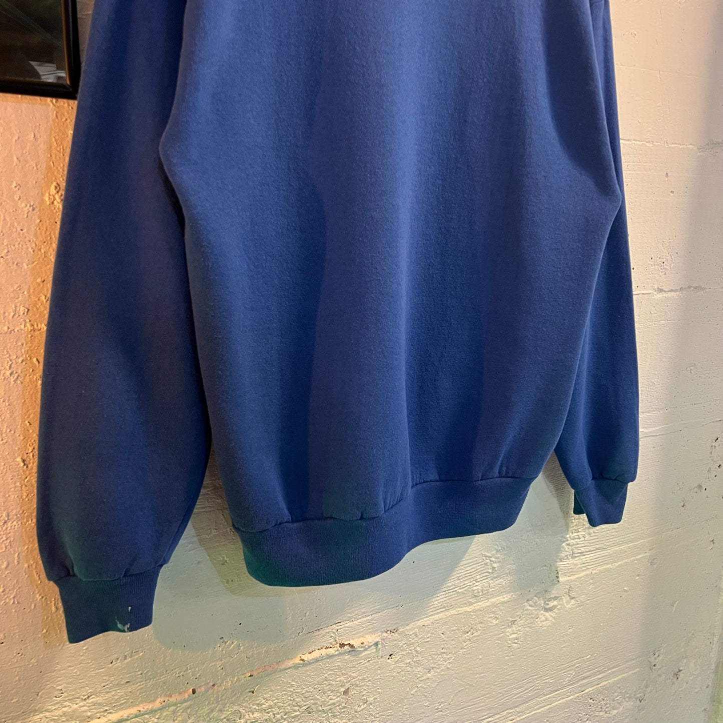 Vintage 1980's Jerzees Blank Crewneck Sweatshirt - Size Large - Made In USA - Royal Blue