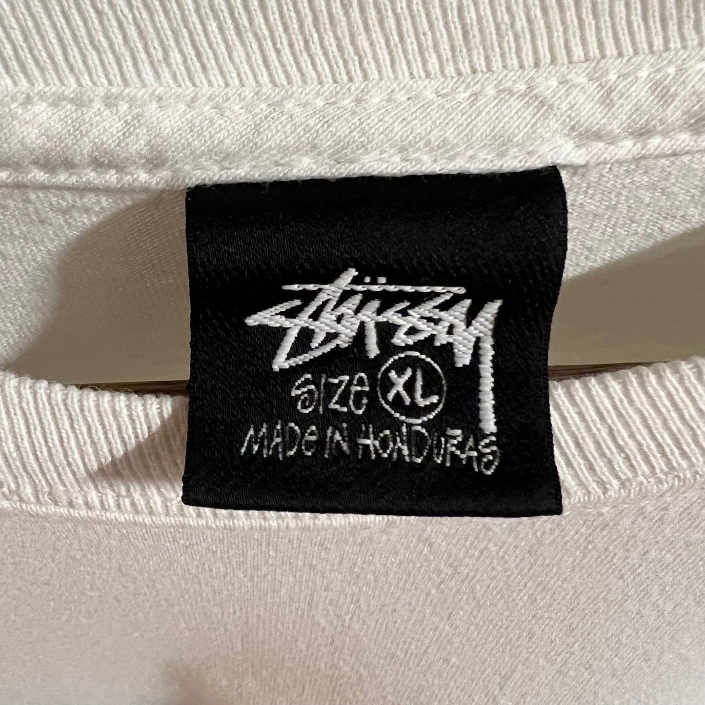 *Pre-Owned* Stüssy 'Skateman' Long Sleeve T-Shirt (FW22) - Size XL - White - 100% Cotton