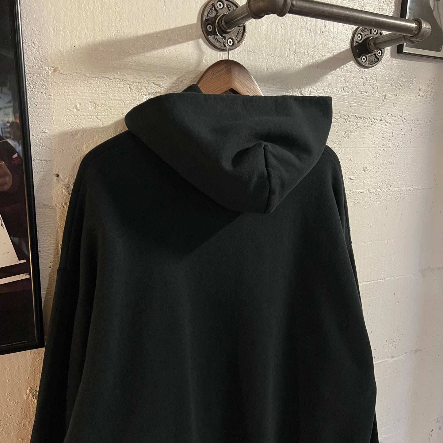 Vintage 2000's Blank Jerzees Pullover Hoodie Sweatshirt - Size XXL - Black