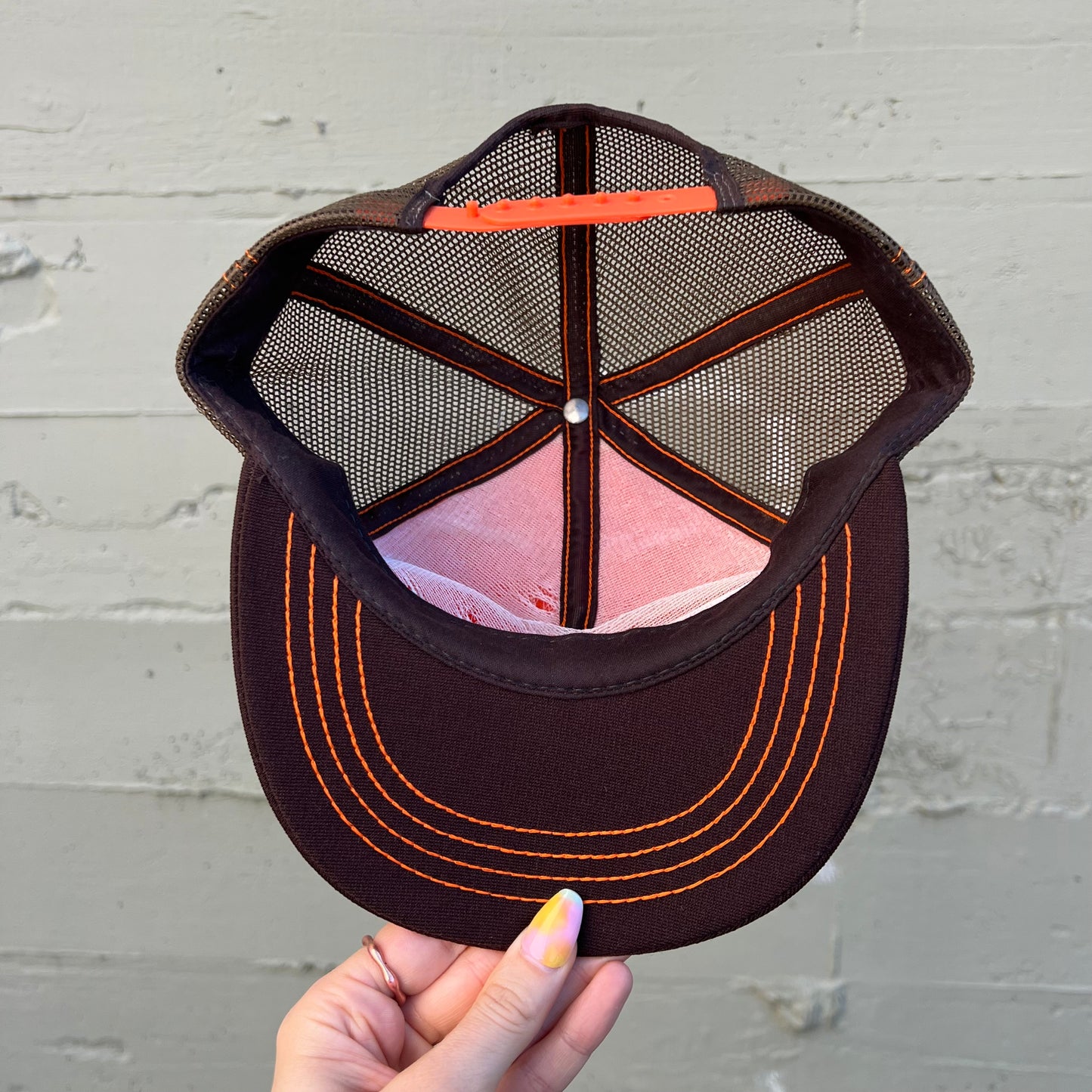 Vintage 1970's 'Barko Loaders' Embroidered Patch Contrast Stitch Mesh Back Semco Brand Trucker Hat - O/S - Made In USA