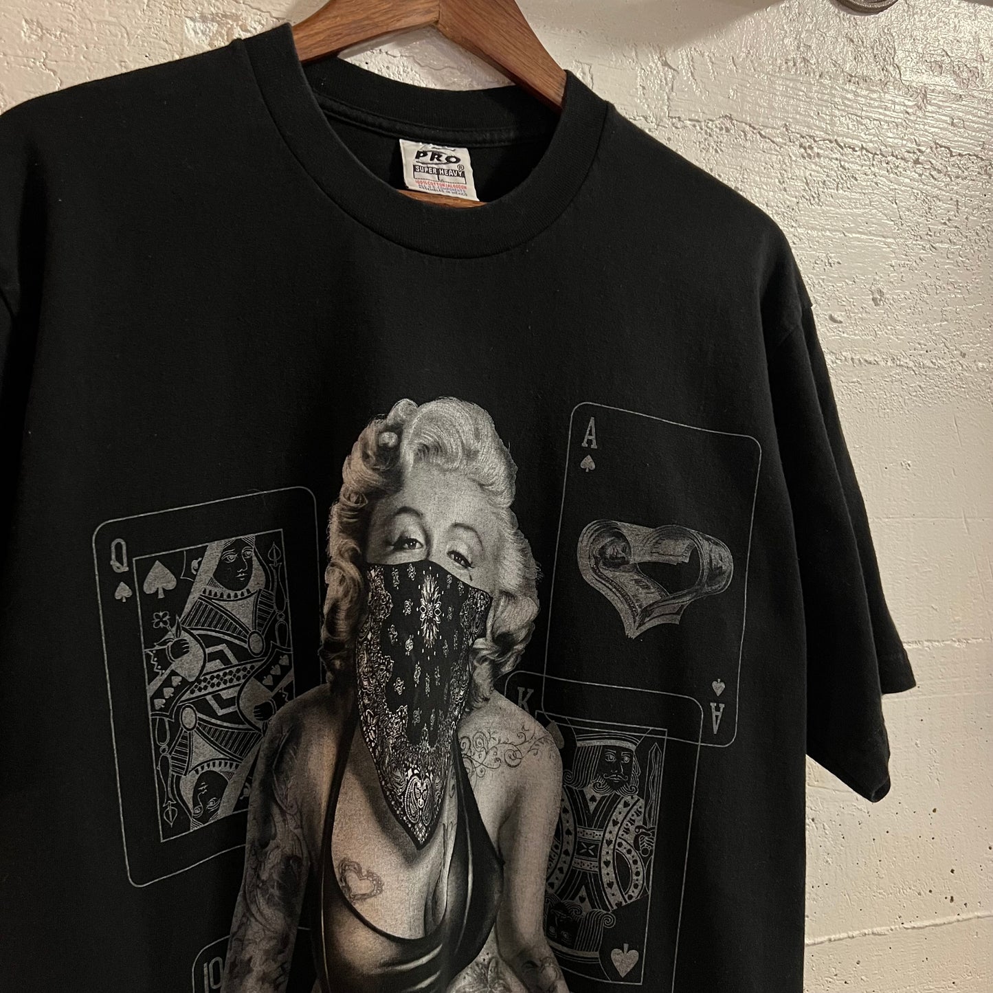 Vintage Y2K Street Certified ‘Marilyn Monroe With Tattoos’ Graphic T-Shirt - Size Large - Black/White/Grey
