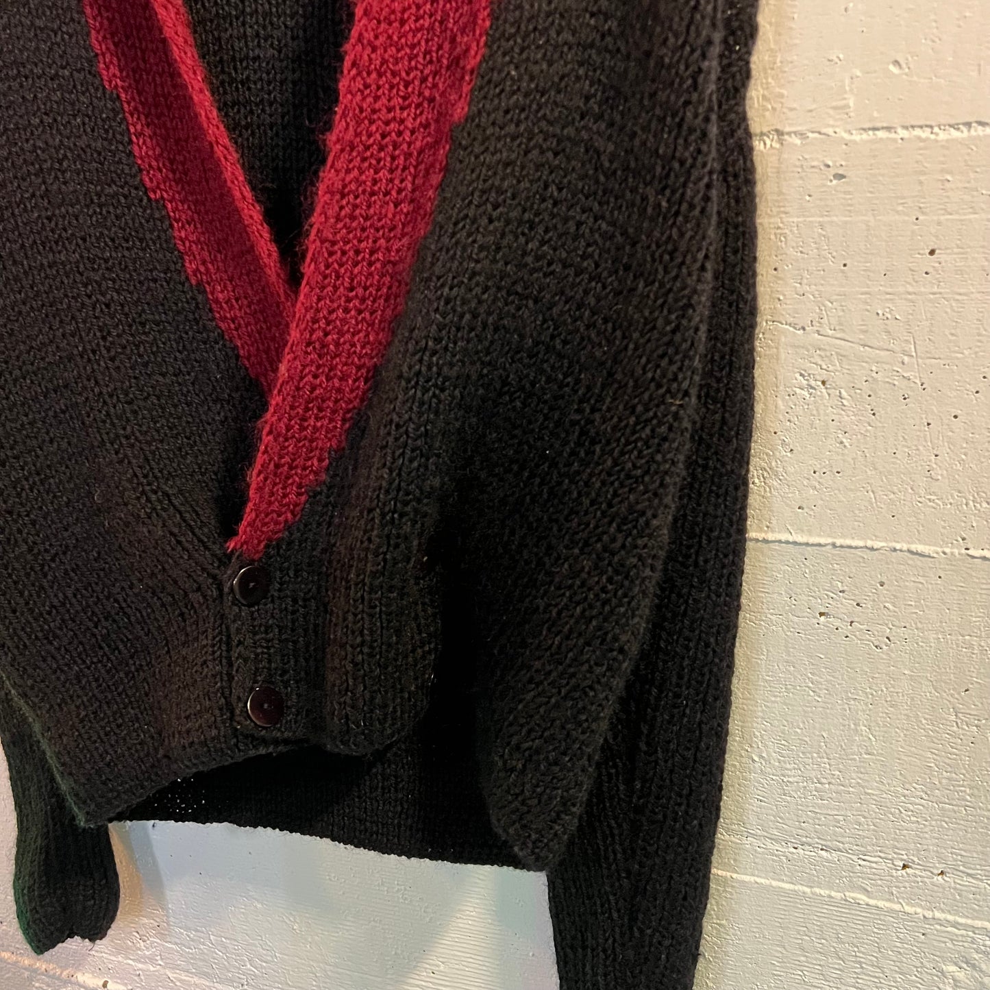 Vintage Ralph Lauren Womens Hand Knitted Double Breasted Wool Cardigan Sweater - Size Medium - Made In Italy - 100% Wool