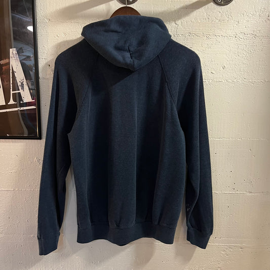 Vintage 1982 Penn State Football National Champs Raglan Hoodie Sweatshirt - Size Small - Made In USA - Navy/White