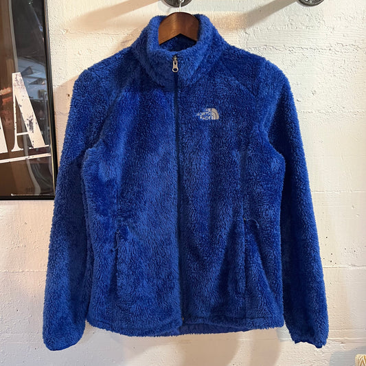 2000’s The North Face Women’s Osito Plush Fleece Zip Up Jacket - Size Medium - Cookie Monster Blue