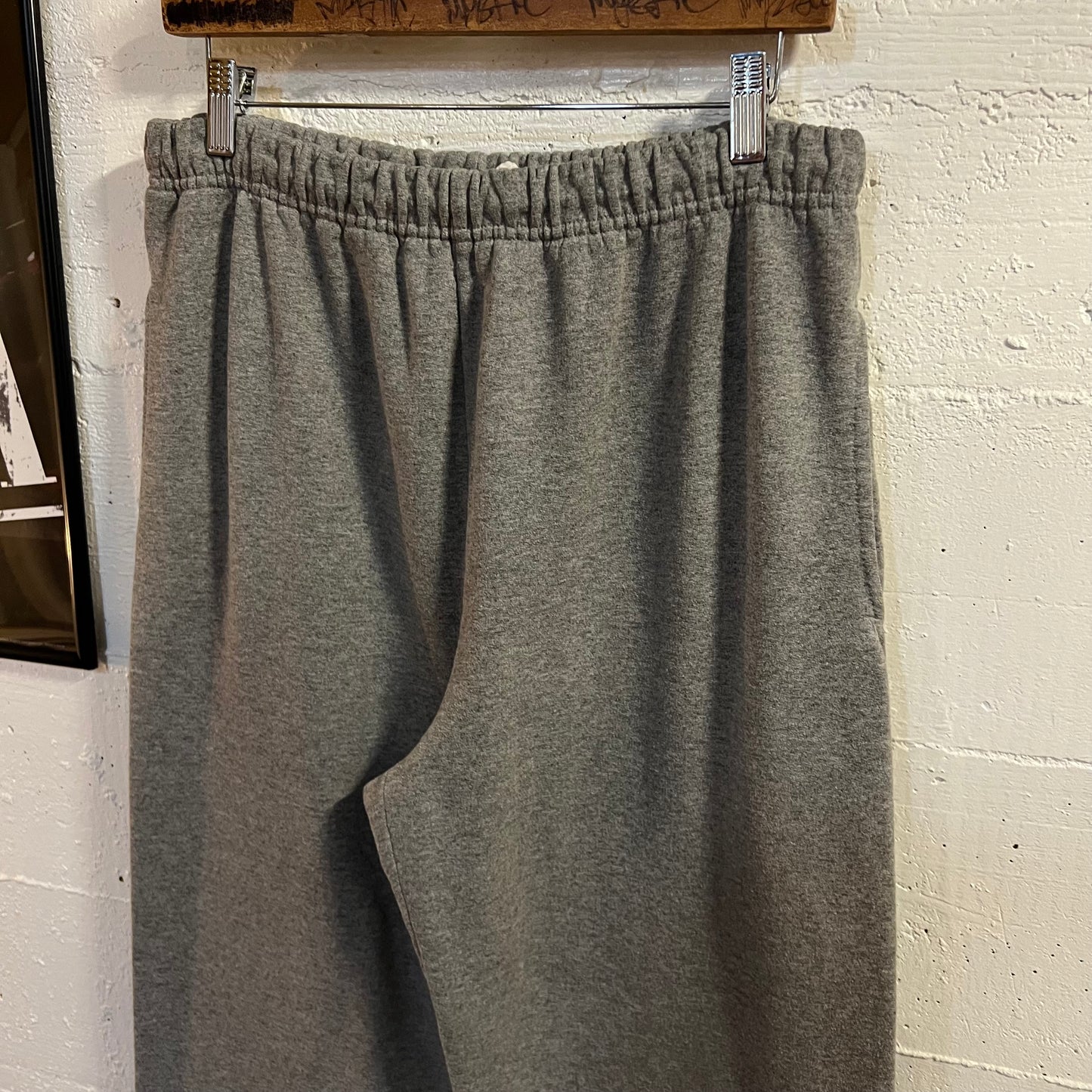 Vintage Jerzees Super Sweats Adjustable Waist Sweatpants - Size Medium - Heather Grey