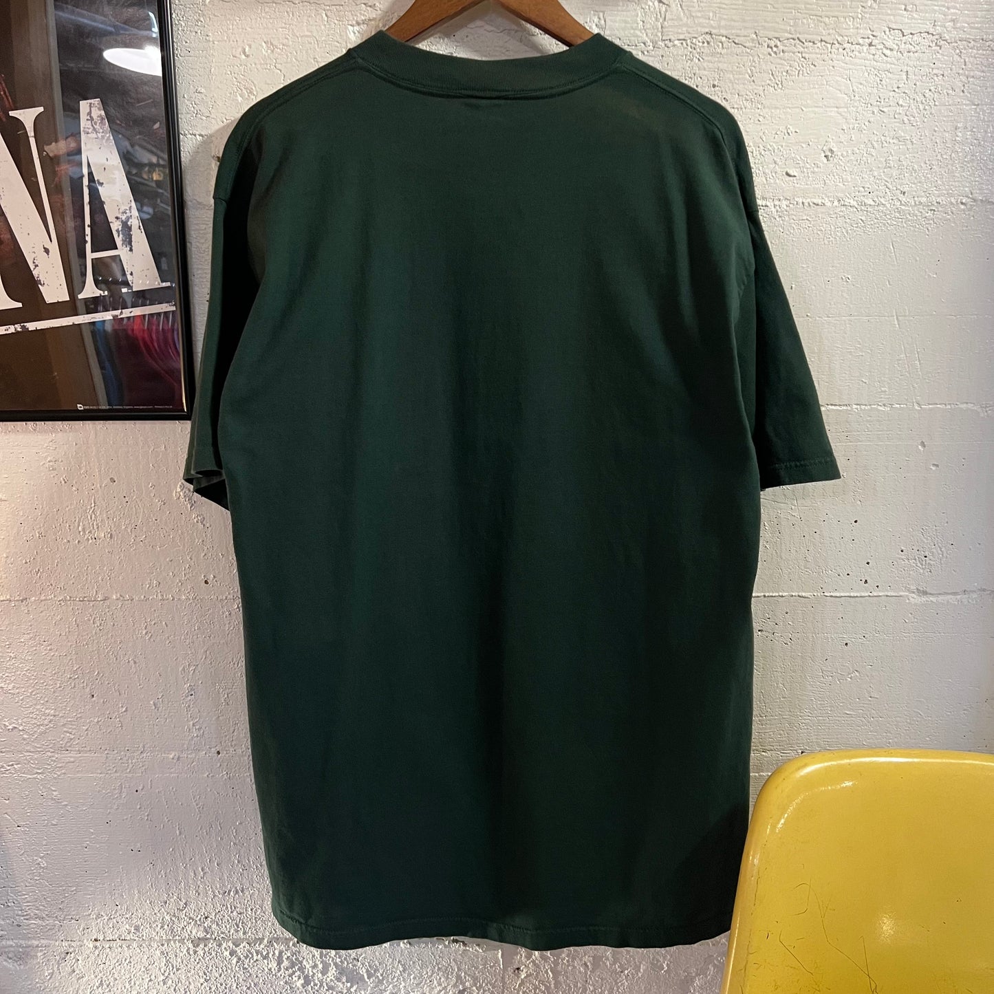 Vintage 90's Green Bay Packers NFL Big Graphic Logo 7 T-Shirt - Size XL - Green/Yellow