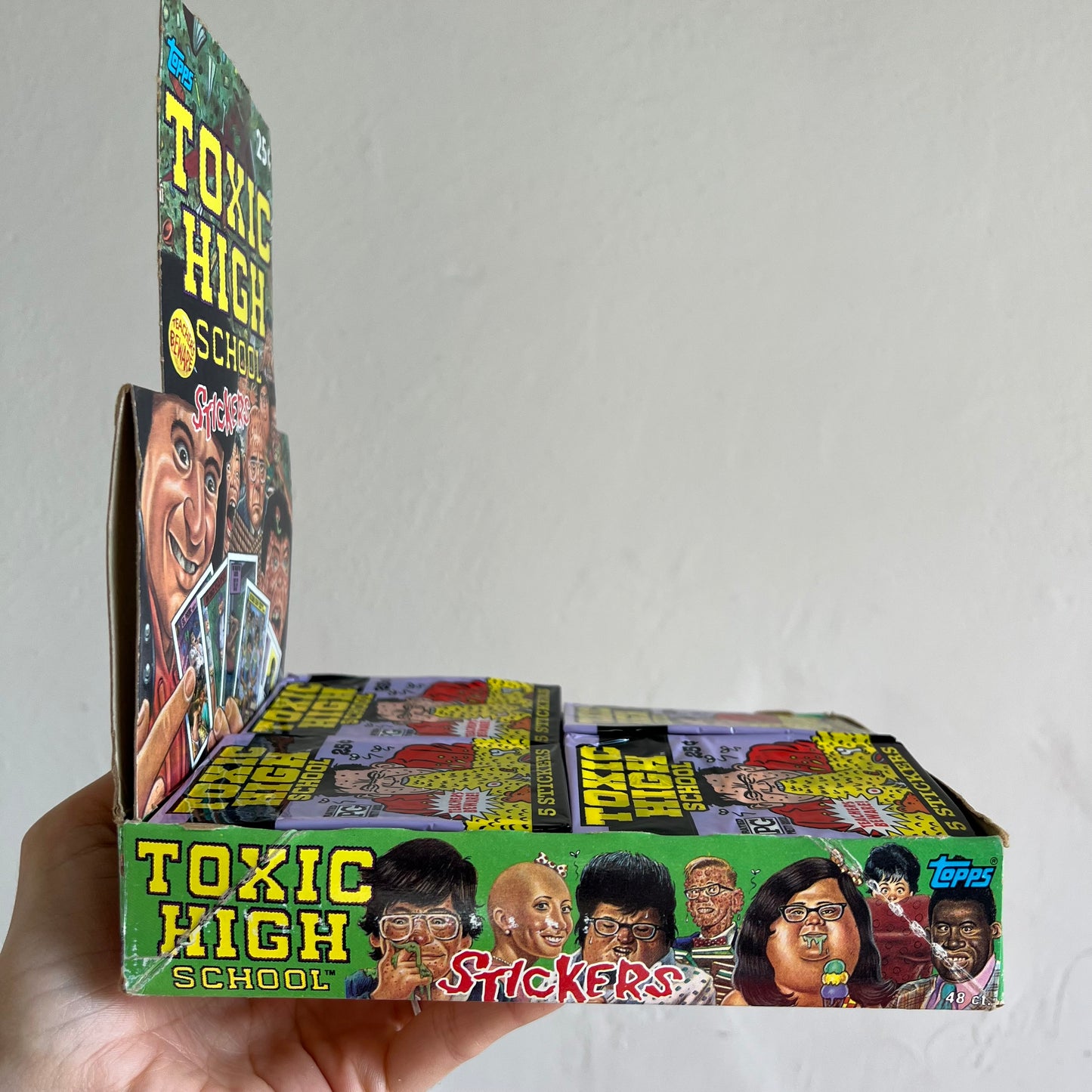 Vintage 1991 Topps Toxic High School Sticker Pack (5 Count)