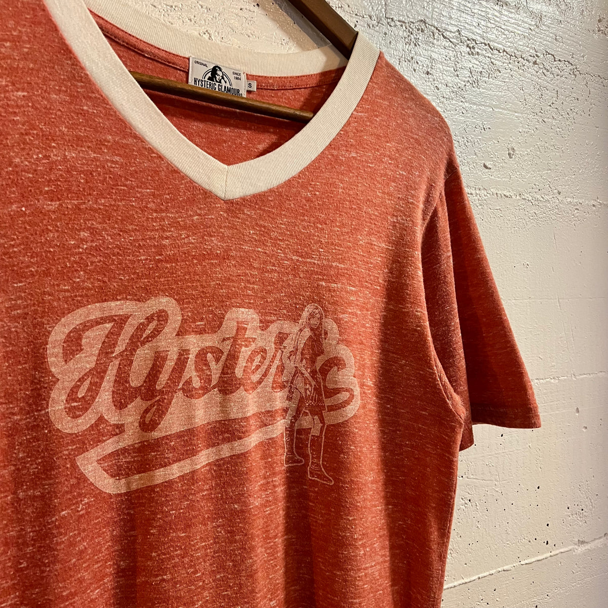 Vintage 90's Hysteric Glamour Graphic Ringer T-Shirt - Size Small - Made In Japan - Red/White