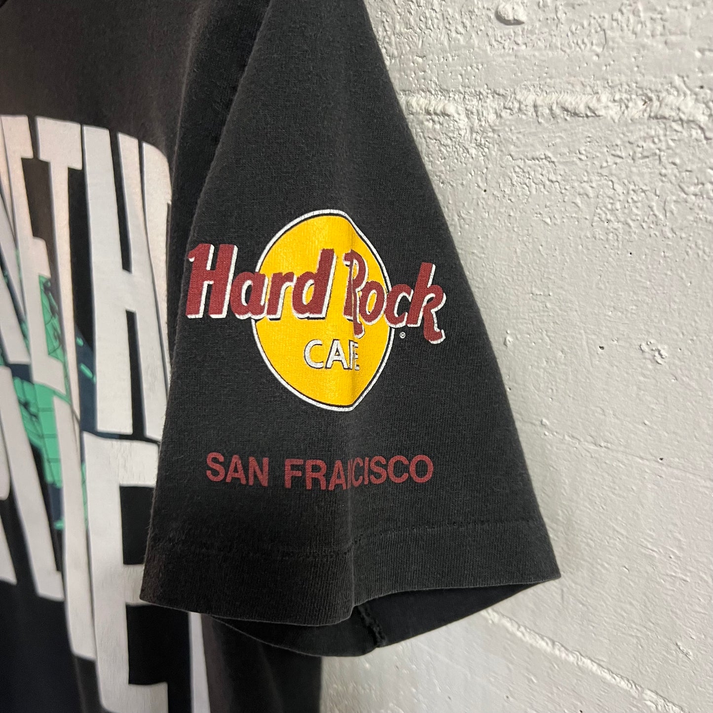 Vintage 90’s Hard Rock Cafe, San Francisco ‘Save The Planet’ Graphic Single Stitch T-Shirt - Size Large - Made In USA - Black/White/Multi
