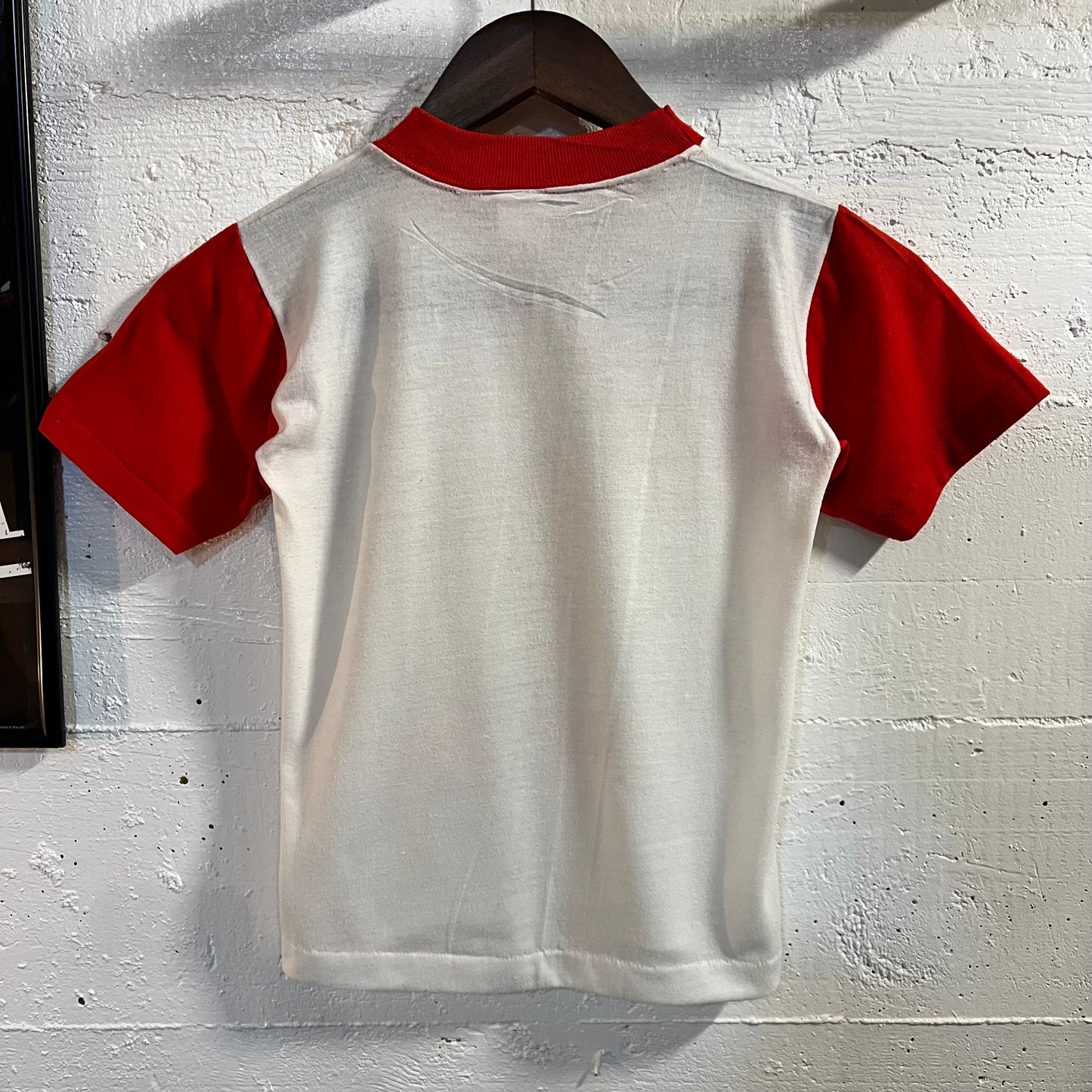 Vintage 80’s Cincinnati Reds Baseball Glove Single Stitch Baby T-Shirt - Size Youth Small - White/Red