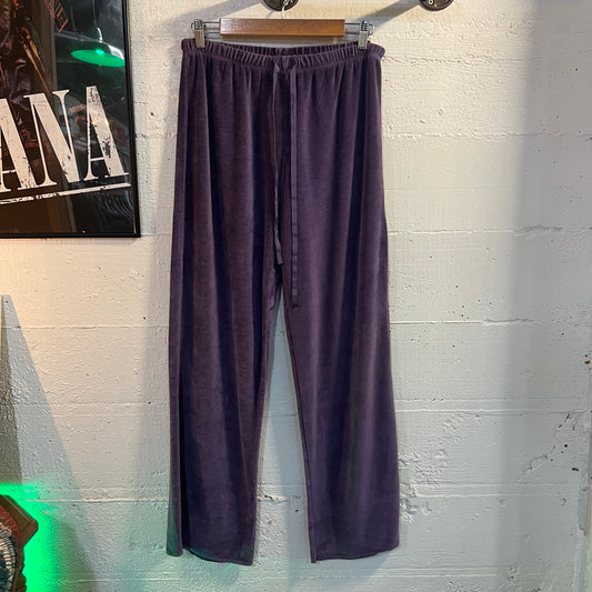 Vintage 2000's Anne Lewin Velour Flare Sweatpants - Size Medium - Purple/Lavender