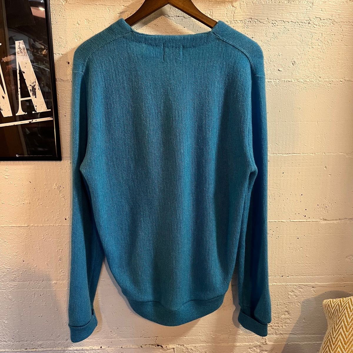 Vintage 60’s/70’s Brent By Montgomery Ward Knitted Cardigan Sweater - Size Medium - Light Blue