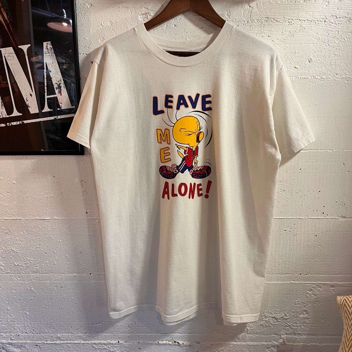 Vintage 90’s Tweety Bird ‘Leave Me Alone!’ Graphic T-Shirt - Size XL - White/Multi